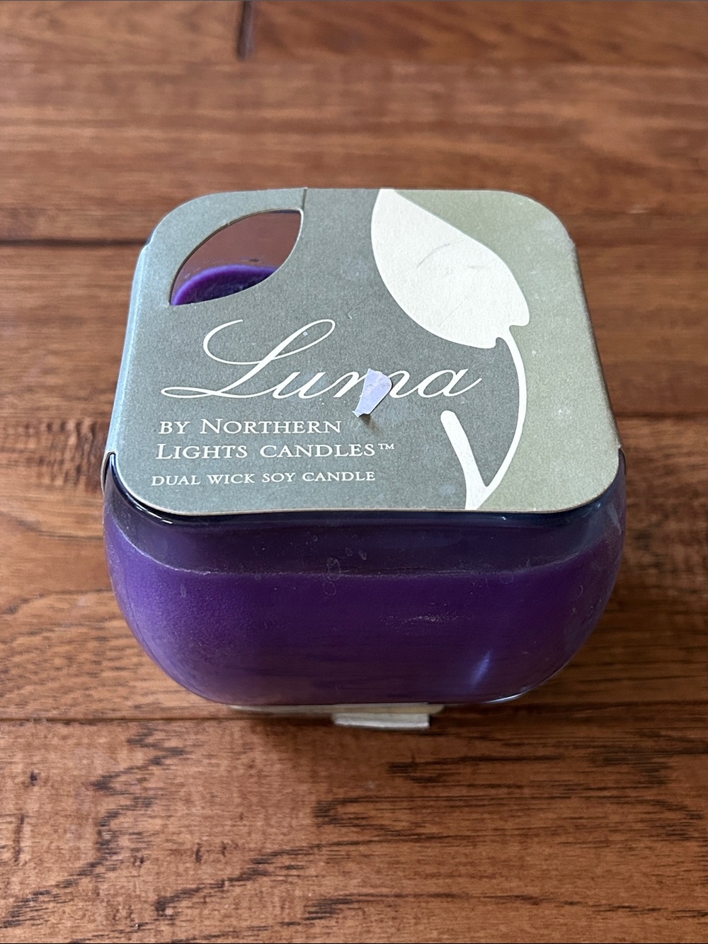 Luma By Northern Lights Dual Wick Soy Candle Champagne Grape Purple 13 oz New